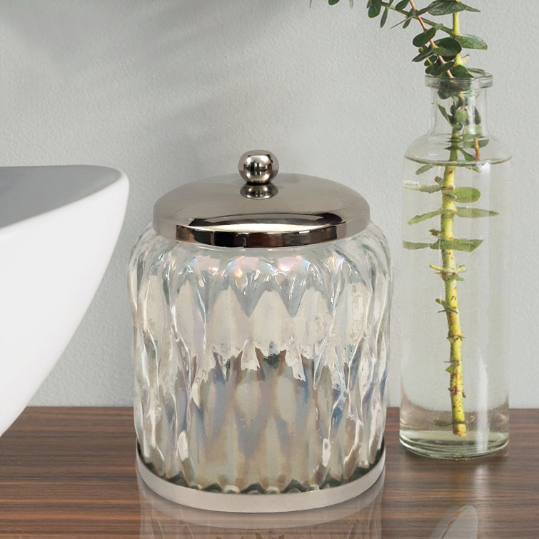 Glass Bathroom Storage Jars Rispa